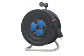 Przedłużacz na bębnie plastikowym NERO-290 3x230V IP44 3x2,5 (OPD) /30m/ z termikiem i kontrolką