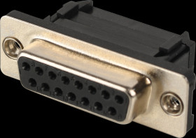 114-15-2-10-10-60 D-SUB socket, 15-pin, for IDC ribbon cable