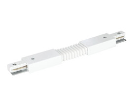 Łącznik Elastyczny Biały 1-fazowy do Szyn Oświetleniowych