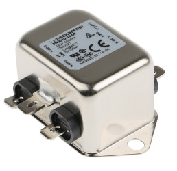 Filtr EMI 10A 1-fazowy 1MΩ 250 V AC/DC 0 → 400Hz 800 μH Schaffner Montaż w obudowie