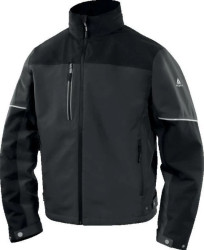 Wiatrówka z poliestru, wodoodporno-oddychająca, 2 warstwy laminowane, kolor Szaro-Czarny, rozmiar: S, FLENGRPT