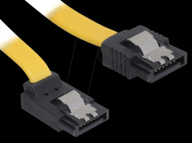 82472 Cable SATA 30cm yellow ob/ge Metall