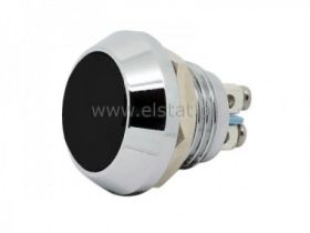 Przycisk wandal. chwil. wypukły 12mm czarny 2A