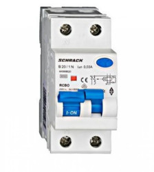 Wyłącznik inst.z członem róż.prąd. B20/1+N/30mA typ A, 6kA Seria AMPARO