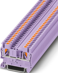 Through terminal block, push-in connection, 0.14-4.0 mm², 1 pole, 24 A, 8 kV, purple, 1233140