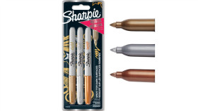 Zestaw Markerów Permanentnych 3X Kolory Metaliczne Końcówka Fine Point 0,9Mm...