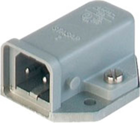 Surface-mounting plug, 2 pole, PCB mounting, screw connection, 1.5 mm², gray, 930822106
