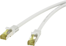 kabel LAN Renkforce RF-4149873, 1 szt., RJ45, CAT 6a, S/FTP, 10.00 m, szary