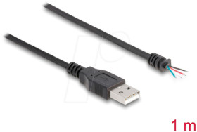64184 Cable USB 2.0 Type-A male to 4 x open wires 1 m black