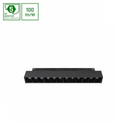 SYSTEM SHIFT - GRID S oprawa na szynoprzewód 204x23x42mm 12W 35st czarny 5 lat gw.