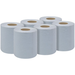 Sealey BLU60 2-Ply Embossed Blue Paper Roll 60m - Pack of 6