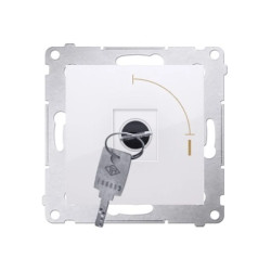 Simon 54 Łącznik na kluczyk chwilowy biały DP1K.01/11