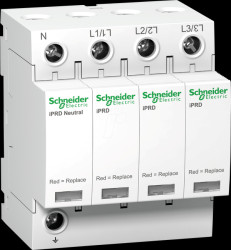 A9L08600 Surge arrester iPRD8, type 3, 3P+N, Imax 8 kA