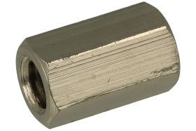 Dystans; DMM4WW10; M4; wewnętrzny/wewnętrzny; 10mm; 7mm; 6mm; tulejka dystansowa gwintowana; sześciokątna; mosiądz niklowany; KL
