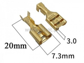 Konektor GN ( nasuwka) mosiądz 6,3;A=4,0 L=20mm