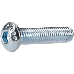 R-TECH 337361 M8 X 35 Hex Socket Button Screws Steel BZP - Pack Of 50