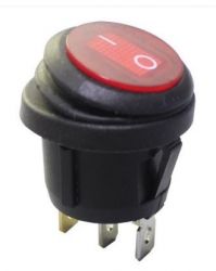 Przełącznik kołyskowy SMRS101-5L podświetlenie czerwone 230V IP65 d20mm