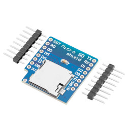 Micro SD Card D1 Mini Shield Adapter - 8 Pin 3.3V SD Card Reader Module with SPI Interface, Compatible with Arduino