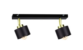 Spot nowoczesny 2xE27 SIMPLY BLACK/GOLD