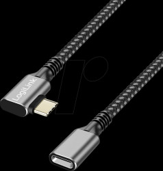 CUA0110 USB 3.1 cable, 90° type-C connector &gt; port, 0.5 m