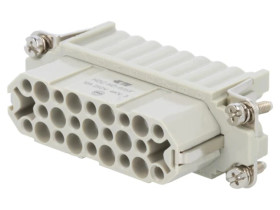 Złącze HDC żeńskie HD 25-PIN 25+PE rozmiar 5 bez styków 10A HD-025-F