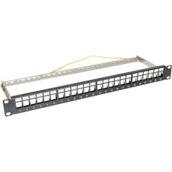 Panel niewyposażony 19 cali 1U 24 porty czarny CCAS-PAEM-24