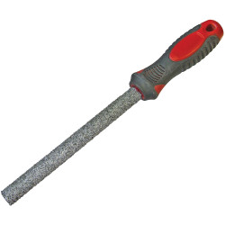 Faithfull FAITLFILE Carbide Tile File Half Round Soft Grip 150mm (6in)