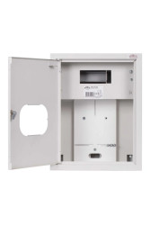 Szafka licznikowa natynkowa 1-licznikowa 1-fazowy 6 modułów IP31 z szybą i zamkiem RAL 9003 NRL 1F 6 ZSZ 4-260