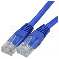 Patchcord UTP kat.5e kabel sieciowy LAN 2x RJ45 linka niebieski 0,25m securityNET
