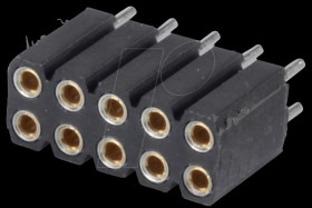 Socket - 5-pin, straight, 2.54 pitch, H: 7.0 mm
