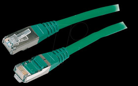 1.0m Cat.5e cable, green, network cable RJ45