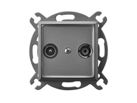 ARIA Gniazdo antenowe RTV przelotowe 10dB szary mat GPA-10UP/m/70 OSPEL