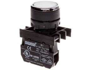 Przycisk sterowniczy kryty, niestabilny, 1NO, biały T0-B100DB