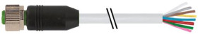 Przewód czujnik-siłownik ze złączem Złącze M12 liczba rdzeni 8 długość 5m Rodzaj A Żeńskie