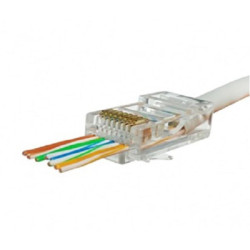 Wtyk RJ45 UTP kat.6 przelotowy SecNET (100 szt)