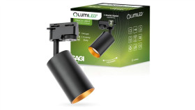 Reflektor Szynowy Gu10 Czarno - Złoty Sagi Do Szynoprzewodów Jednofazowych