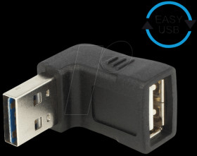 65521 EASY-USB-A plug >USB-A socket, angled up/down