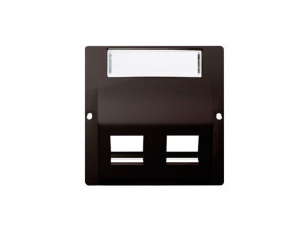 SIMON BASIC Pokrywa gniazd teleinformatycznych na Keystone skośna czekoladowy BMGKS2P/47 KONTAKT SIMON