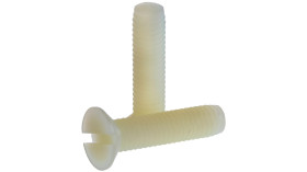 Śruby maszynowe M6 łeb z łbem stożkowym Nylon długość 25.0mm skok 1.0mm