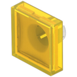 EAO 61-9671.4 Lens flush mounting yellow 18x18 plastic transparent