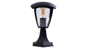 Lampa Ogrodowa Stojąca Fox Black 1Xe27 Mała Eko3551 Milagro