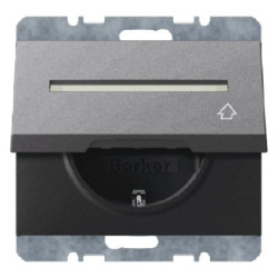 K.1 Gniazdo SCHUKO z pokrywą i polem opisowym antracyt mat 47527106