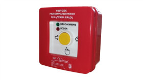 Przycisk Ppoż. N/T 4 Tory Prądowe 12A No-No Przyciskowy Diody Czerw/Ziel...