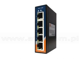 IES-150B, Switch przemysłowy niezarządzalny, DIN, 5x 10/100 RJ-45, obudowa slim