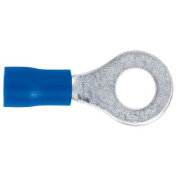 Sealey BT26 Easy-Entry Ring Terminal Ø6.4mm (1/4") Blue Pack of 100
