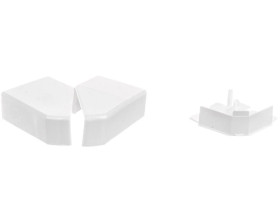 Kąt płaski regulowany 40x20 DLP biały 030283