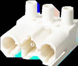 Plug part, 3 pole, screw mounting, screw connection, 0.5-2.5 mm², white, 162053