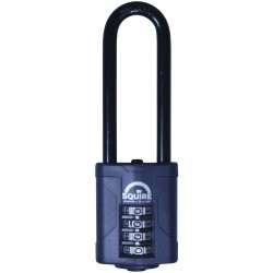 Squire CP4025BX CP40/2.5 Combination Padlock 4Wheel 40mm ExtraLong Shackle 63mm