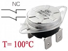 Termiczny wyłącznik; 20A/250V 100°C; NC podwójny