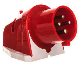 Wtyczka odbiornikowa naścienna Quick-Connect 32A 4p 400V 6h IP44 24405